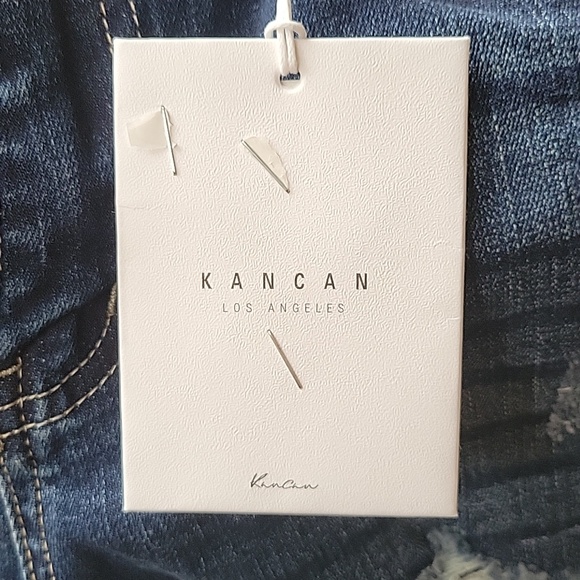 KanCan Dark Wash Distressed Flare Jeans Size 27" - Picture 5 of 8